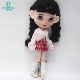 Fashion New Puff Sleeve Knit Jacket Set for Blyth Doll Azone OB23 OB24 Doll Accessories