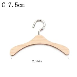 NEW for Dolls Stuffed Toys Handbag Garment Organizer Wooden Clothes Rack Scarf Holder Hangers