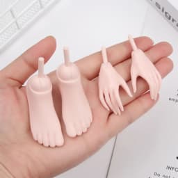 1/3 Dolls Body Parts Accessories Plastic Replacement Movable Hands Foot For 1/4 Doll Organ Accessories DIY Dressing Toy