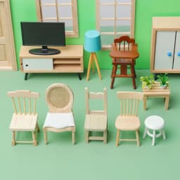 1:12 Dollhouse Chairs Simulation Small Sofa Stool Chair Furniture Model Toys Doll House Decoration Dollhouse Miniature Accessory