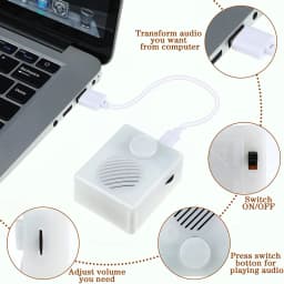 Voice Recorder for Stuffed Animals,16M USB Downloadable & Recordable Sound Box for Crafters, School Presentations, DIY Gifts