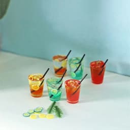 1Pc 1:12 Dollhouse Miniature Food Juice Fruit Goblet Drinks Bottles Model For Blyth Dolls House Kitchen Food Miniture Toys