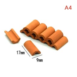 60 Pcs Roof Tiles Building Set Miniature Tiles Mini Dollhouse Shingles Fake Tile Dollhouse Kitchen Garden Accessories