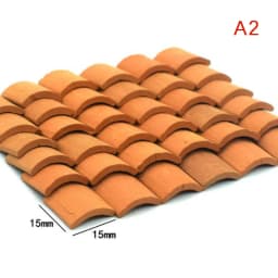 60 Pcs Roof Tiles Building Set Miniature Tiles Mini Dollhouse Shingles Fake Tile Dollhouse Kitchen Garden Accessories