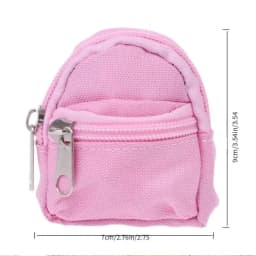 Doll Backpack Doll Clothes Accessories Zipper Canvas Style for 11.8inch 30cm BJD Doll Accessories Bag, Dollhouse Ministures