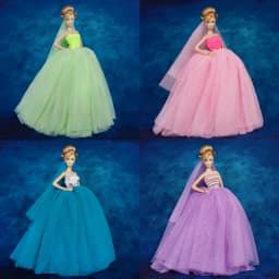 High Quality Lady Dress Wedding Party Bride Wear Gown Pink Top + Lace Veil Clothes for 11.5'' Doll Accessories Kids Toy Gift