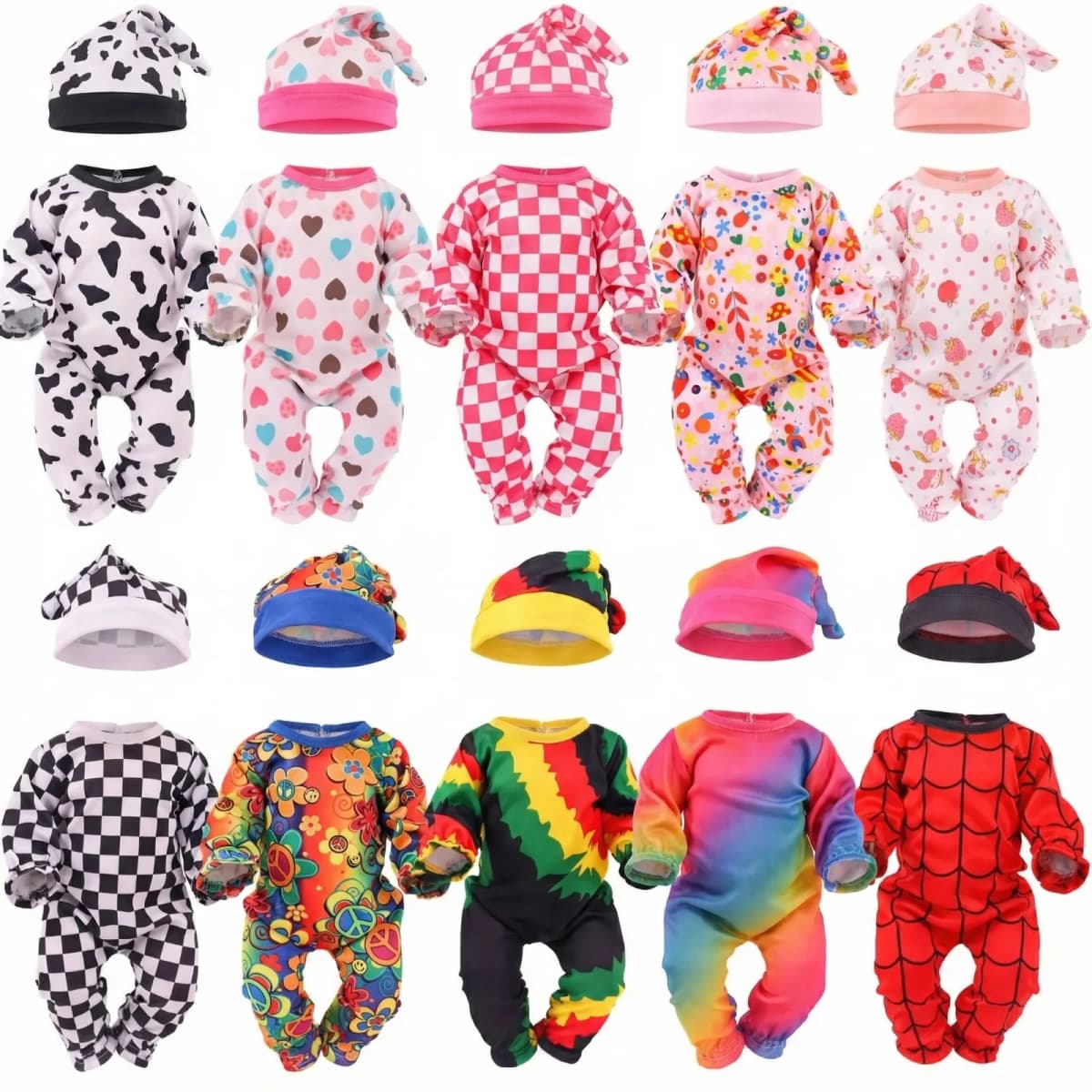 Doll Clothes Long One Piece Pajamas + Nightcap For 18Inch American&43Cm Baby Doll Accessories Nenuco Sleeping Blanket