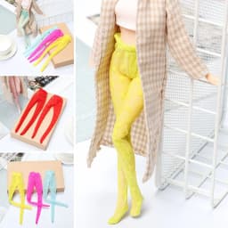Love Heart Pattern Doll Silk Stockings Toy Dress Up Game Elestic Legging Colorful PanPant Hose Fit 1/6 Scale Dolls Accessories