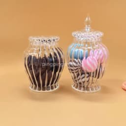 Dollhouse Mini Candy Jar Tea Jar Mini Cake Tray Miniature Storage Jar Glass Perfume bottle Dollhouse Accessories Decoration