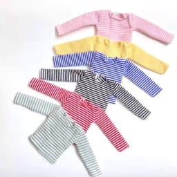 1PCS NEW Blyth Doll’s Cotton T-shirt Stripe Long Sleeve Shirt for Pullip Blyth 1/6 Dolls Accessories Clothes