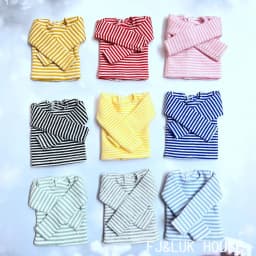1PCS NEW Blyth Doll’s Cotton T-shirt Stripe Long Sleeve Shirt for Pullip Blyth 1/6 Dolls Accessories Clothes