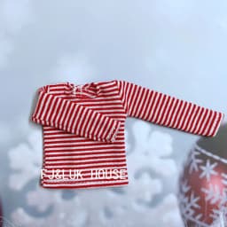 1PCS NEW Blyth Doll’s Cotton T-shirt Stripe Long Sleeve Shirt for Pullip Blyth 1/6 Dolls Accessories Clothes