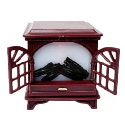 Dollhouse Miniature Fireplace Glowing Stove Simulation Furniture Model Ornaments DIY Dolls House Decor Accessories Kids Toys 1Pc