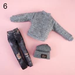 1/6 Doll Fashion Casual Clothes Hats Winter Wear Sweaters Pants Handmade Girl Doll Wearing Set For 29~32 cm Doll Clothes DIY