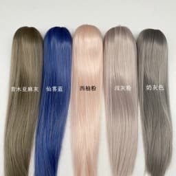 Doll's Wig for 1/3 1/4 1/6 Bjd Doll Long Straight Hair Mid Split Soft High Temperature Silk Girl Toys Accessory, No Doll
