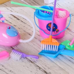 9pcs Set Miniature Mop Dust Cleaner Doll Housework Cleaning Supplies Tools Set Dollhouse Furniture Decoration Doll Accessories