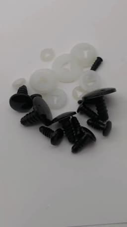 6mm/8mm/9mm/10mm/12mm Safety Eyes Black Color Fit for Crochet /Stuffed /Amigurumi Doll Come With Washers