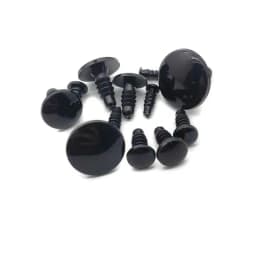 6mm/8mm/9mm/10mm/12mm Safety Eyes Black Color Fit for Crochet /Stuffed /Amigurumi Doll Come With Washers