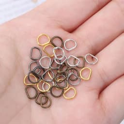 100Pcs 4/5mm Mini Silver Black Bronze Gold Type D Ring Connection Alloy Metal Shoes Bags Buckles DIY Dolls Accessories