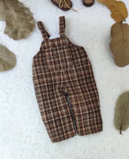 New Vintage Blyth Doll Clothing Casual Plaid Long Sleeve Top Strap Pants Ymy Licca Azones Ob24 Ob27 Doll Accessories