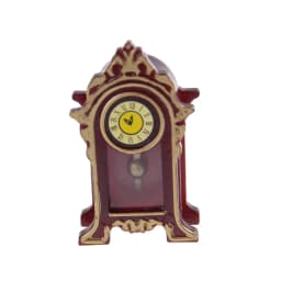 Vintage 1/12 Dollhouse Miniature Grandfather Clock Wooden Mini Model Furniture Toy DIY Doll House Decoration Accessories