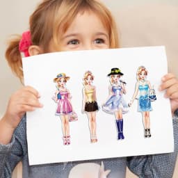 Magnetic Paper Dolls Creative Dress Up Paper Dolls Set clothes-changing dress-up stickers toy Birthday Gift For Toddler Girls