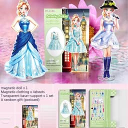 Magnetic Paper Dolls Creative Dress Up Paper Dolls Set clothes-changing dress-up stickers toy Birthday Gift For Toddler Girls