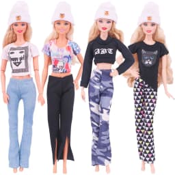 30CM Doll Clothes Outfit Dress Fashion Coat Hats Top Pants Clothing For 1/6 BJD Doll Clothes Doll Accessories Girl`s Toy Gifts