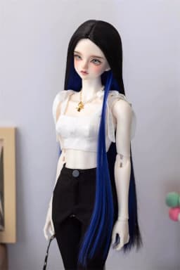 BJD/SD Doll Wig 1/3 1/4 1/6 Girls Boys Elegant High Temperature Silk White Black Green Long Straight Hair Gifts Doll Accessories