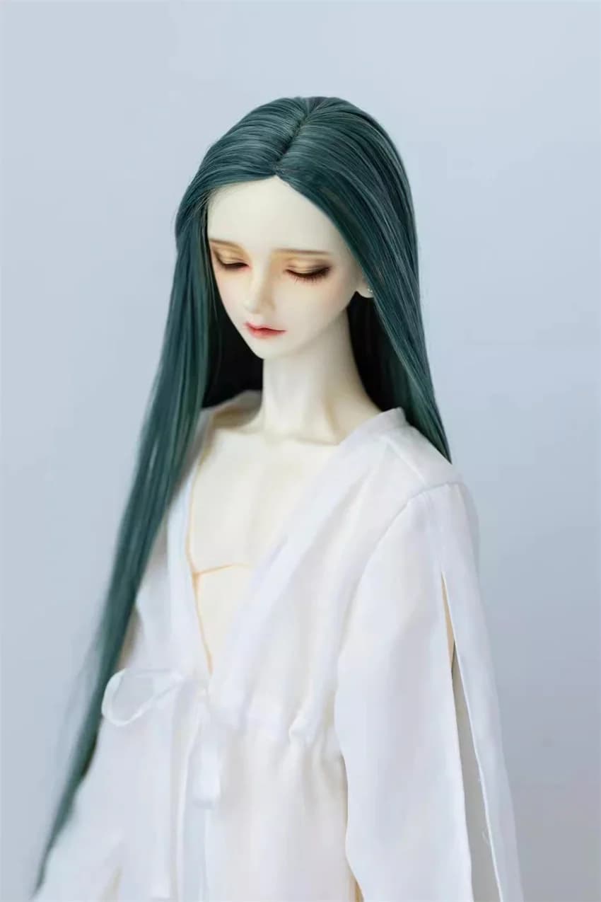 BJD/SD Doll Wig 1/3 1/4 1/6 Girls Boys Elegant High Temperature Silk White Black Green Long Straight Hair Gifts Doll Accessories