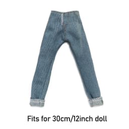 High Quality 1:6 Scale Male Doll Pants Dolls Accessories Toy Clothes Mini Casual Jeans Doll Trousers Role play Dress Up Game