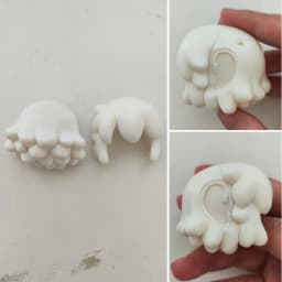 (only hair)GSC Clay Man Hair white model OB11 hair doll accessories