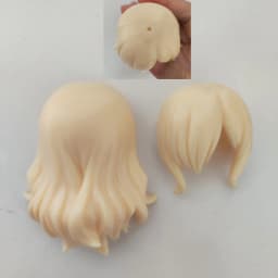 (only hair)GSC Clay Man Hair white model OB11 hair doll accessories