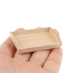1/12 Dollhouse Miniature Wooden Plate Simulation Tray Model for Doll House Decor New