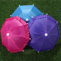 Lace Miniature Umbrella For Dolls Accessories Candy Color Mini Rain Gear For 18 Inch & 43cm Dolls Kids Toys Dollhouse Decoration