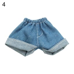 30CM Doll Clothes Fashion Stripe Undershirt Casual Wear Shorts Tooling Style Jeans Pants For 11.5" 1/6 BJD Dolls Accessories