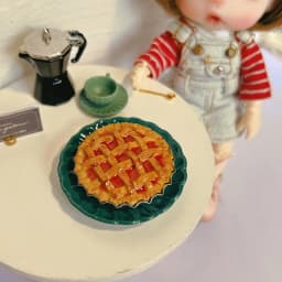 1Pcs 1/12 Dollhouse Accessories Miniatures Apple Pie Mini Pizza Food Model Toy for Doll House Decoration