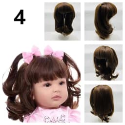 5 Different Models Silicone Reborn Doll / BJD Hair Wig Fits Doll Head Circumference About 35cm/41cm DIY Doll Hair Accessories