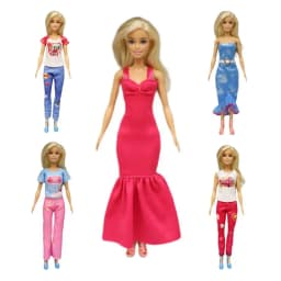 Dolls Clothes Tops Pants Dressing Kids Toys Fast Shipping Items Mini Dress Wear For Children DIY Girl Birthday Christmas Present