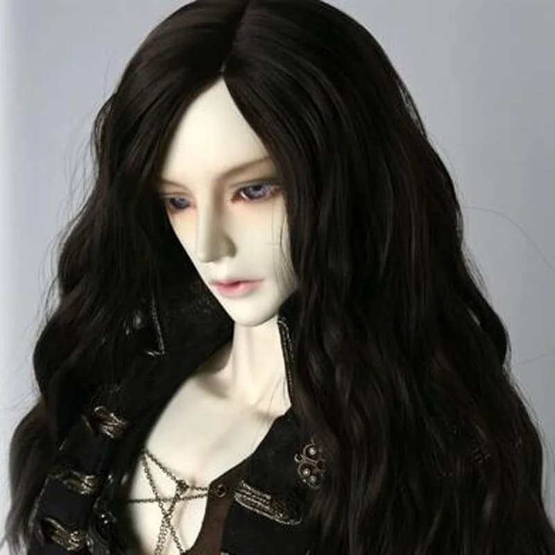 1/3 1/4 1/6 1/8 Bjd Wig HighTemperature Long Fashion Wavy Black Uncle's Bjd Wig