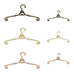 5Pcs/Set Retro Alloy Hangers For Ob11 Dolls Dollhouse Bedroom Wardrobe Decor Dolls Clothes Stand 4/6.5cm Hangers Furniture