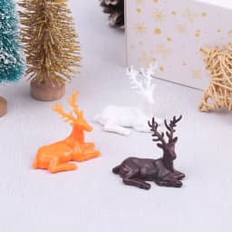 1Pcs Miniature Dollhouse Baby Deer Toy Dollhouse Christmas Elk Ornaments Decoration Accessories