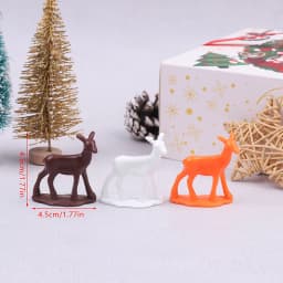 1Pcs Miniature Dollhouse Baby Deer Toy Dollhouse Christmas Elk Ornaments Decoration Accessories