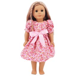 Doll Clothes Dress for 18inch American Doll& 43Cm Baby Doll T-shirt+Skirt Cute Bow Dress Our Generation Baby Girl's Toys Gift