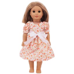 Doll Clothes Dress for 18inch American Doll& 43Cm Baby Doll T-shirt+Skirt Cute Bow Dress Our Generation Baby Girl's Toys Gift