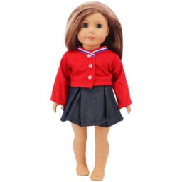 Doll Clothes Dress for 18inch American Doll& 43Cm Baby Doll T-shirt+Skirt Cute Bow Dress Our Generation Baby Girl's Toys Gift