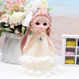 17cm Bjd Dolls 1/12 Mini Doll 13 Joint Moveable Cute Pouting Doll Fashion Princess Loli DIY Dress Up Girls Toys Birthday Gift