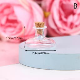 1/12 Scale Miniature Dollhouse Glass Vase Mini Stripe Wishing Glass Bottle Simulation Vase Model for Doll House Accessories Toy