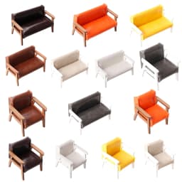 1:12 Dollhouse Miniature Sofa Leather Sofa Single/Double Chair Furniture Model Living Room Decor Toy Doll House Accessories