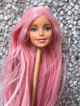 Orignal ST 70th Doll Heads Red Purple Tricolor HairDoll Accessories DIY Doll Parts Girl Christmas Gifts Rare Collection Dolls